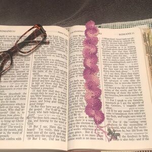 Handmade Crochet Bookmark with Dragonfly